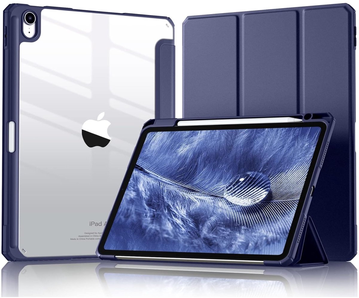 EtuiTab - Clear SmartPencil Etui - Apple iPad Air 11" - 6 Gen 2024 - Ciemno-Niebieskiego