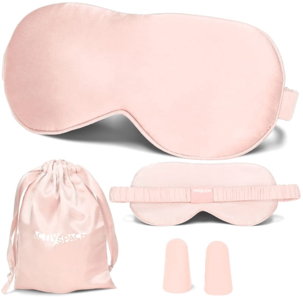 ACTIV SPACE - Zijde Slaapmasker - Pink
