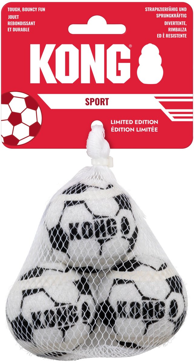 Kong sport soccer ball voetbal 5 cm 3 st