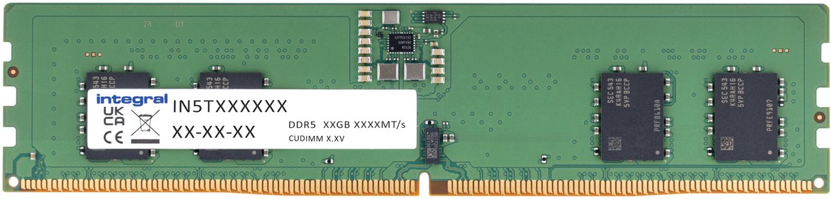 Integral IN5T8GCKWAX geheugenmodule 8 GB 1 x 8 GB DDR5 6400 MT/s 288-pin DIMM