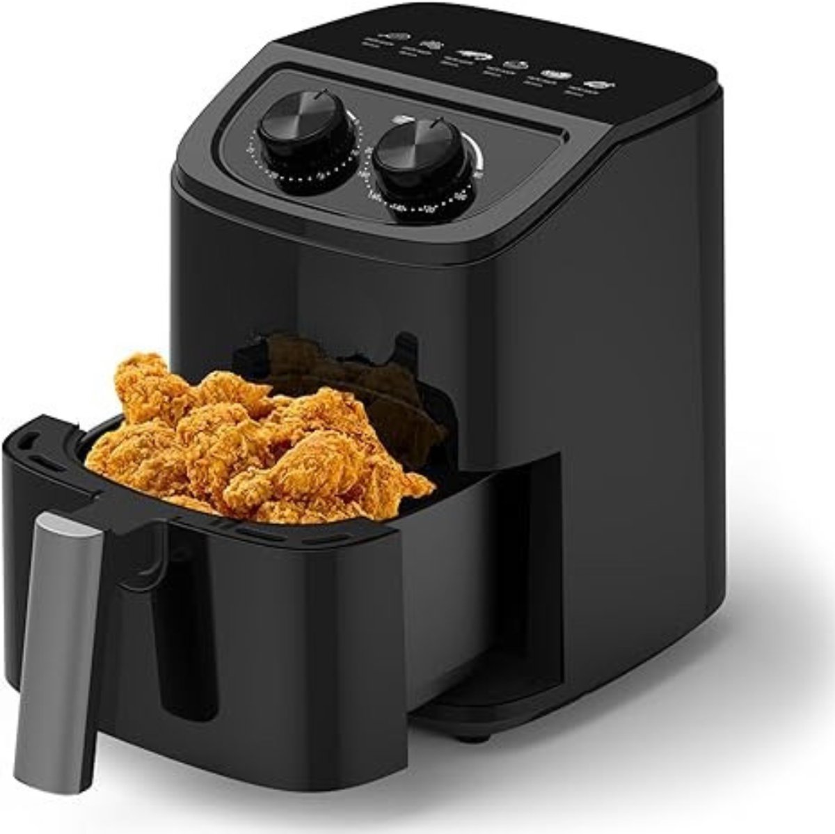 SAVI® Mini Airfryer - Airfryer - Heteluchtfriteuse - Compact - Zwart - 28cm x 28cm x 31cm; 3 kg