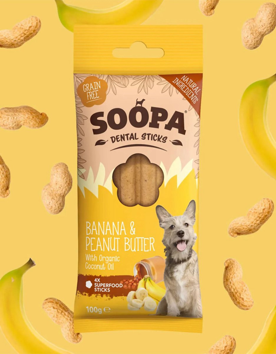 Soopa Dental Sticks Banana & Peanut Butter