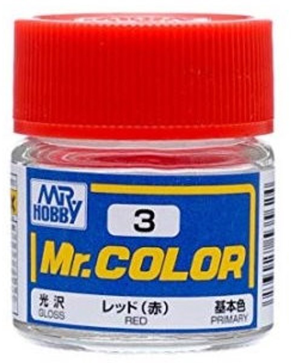 Gunze Mr. Hobby C-003 - Mr. Color 10 ml Red - Lacquer Modelbouwverf