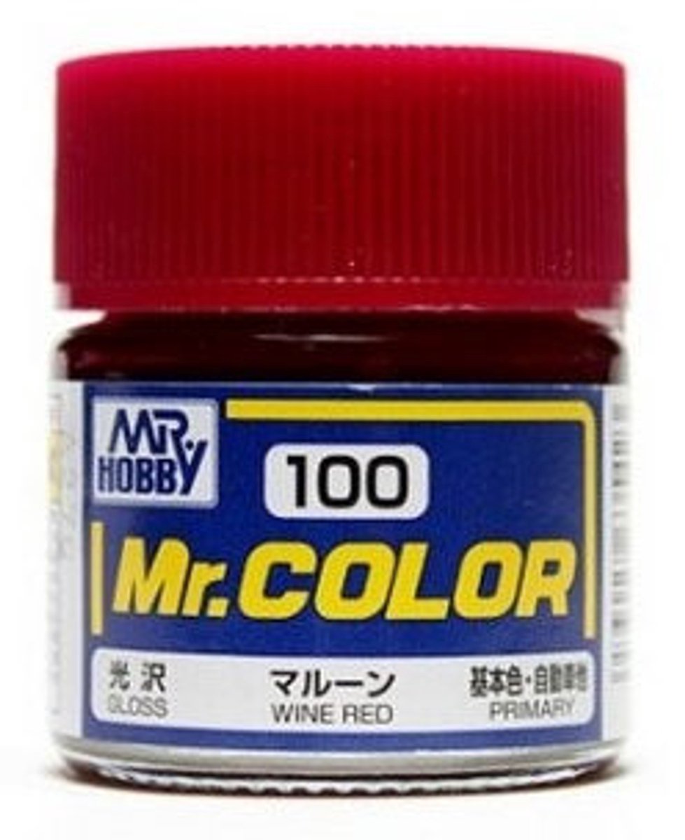 Gunze Mr. Hobby C-100 - Mr. Color 10 ml Wine Red - Lacquer Modelbouwverf