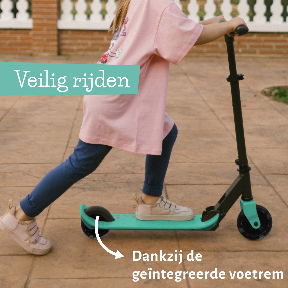 Chillafish Kinderstep jongen en meisje vanaf 5 jaar met voetrem - Blauw Groen - Step met verstelbaar stuur - Opvouwbaar en lichtgewicht met ABEC-5 wielen - Model Flexxi — afbeelding 3