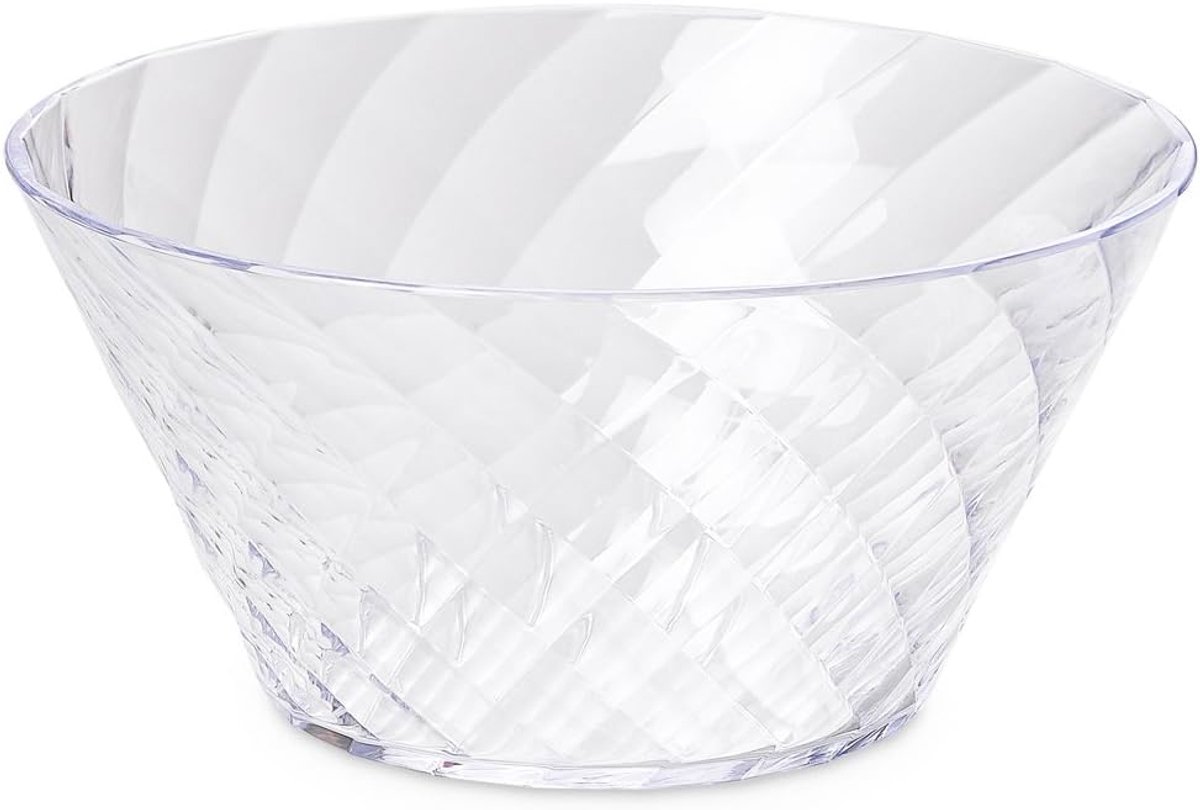 Salade Kom - Dienblad - Eten Serveren - Diamant Effect - 7.9 Inch - Transparant