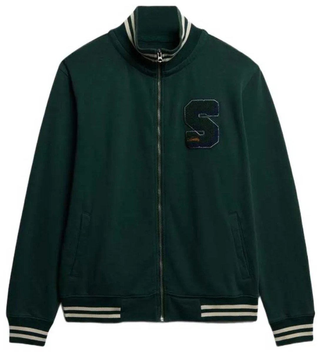 Superdry Vintage Athletic Trainingsjack Heren Hoodies Groen