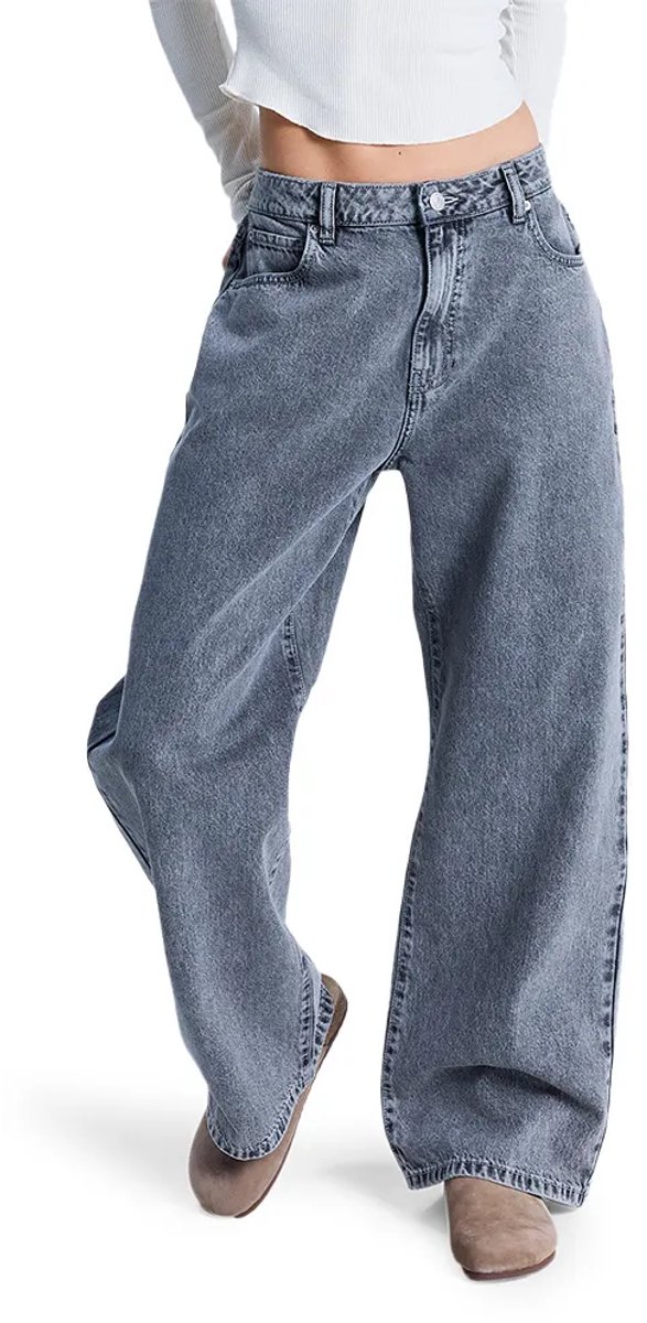 Roxy Laidback Lage Taille Jeans 30 Vrouw Zwart