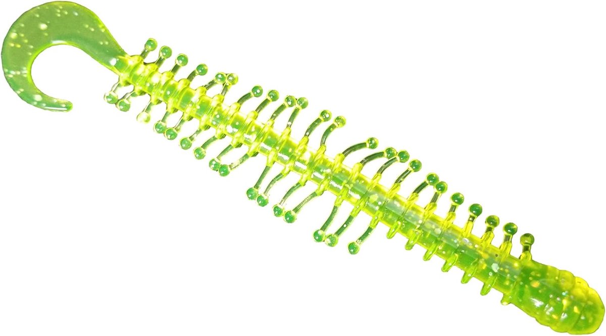 Vissen kunstaas - Zacht plastic aas - Roofvis vangen - Realistische actie - 10 cm - Chartreuse Hologram