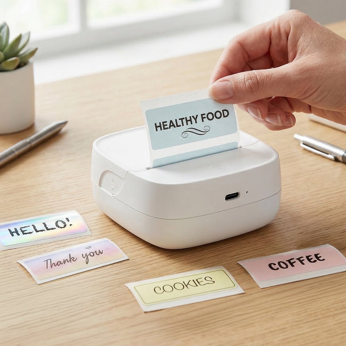 Navullingen voor de Mini Pocket Printer - 5x Label Sticker Rollen - 3,5 Meter - 5,6 x 3 cm - Thermisch Sticker Papier - Stickervellen voor Mobiele Fotoprinter - Knutselen - DIY - Hobby - Multikleur - Crafts&Co — afbeelding 2