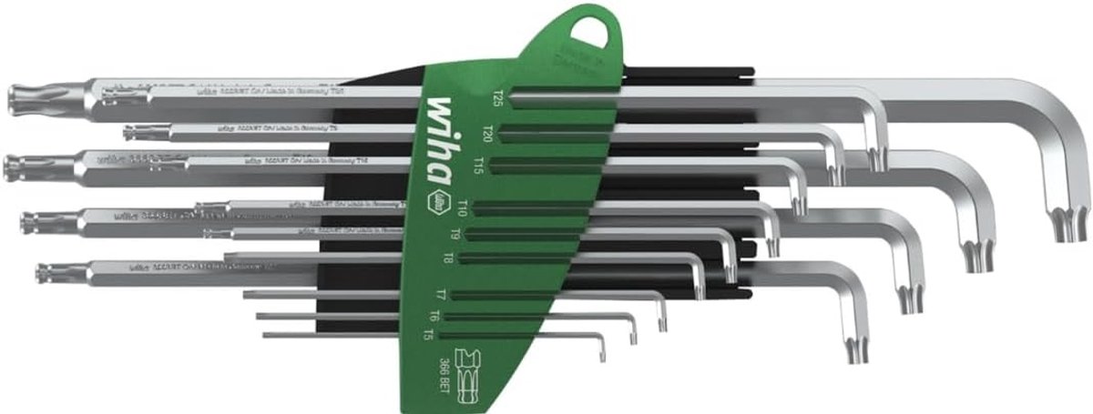 Inbussleutel Set - Torx Sleutels - Precisiewerk - ProStar Stubby - 14 Delig - Groen