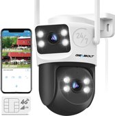 GENBOLT-4G Beveiligingscamera Buiten met Simkaart-Dual Lens-2K Nachtzicht-IP66-POE