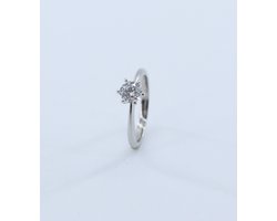 Lab Grown Diamant Ring 0.5 CT – IGI Certificaat – D Kleur VVS2 Kwaliteit – 925 Zilver – Solitaire Ring – Cadeau voor Haar