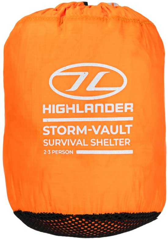 Highlander noodtent Storm Vault Survival Shelter 2-3 persoons - Oranje van Merkloos — afbeelding 3