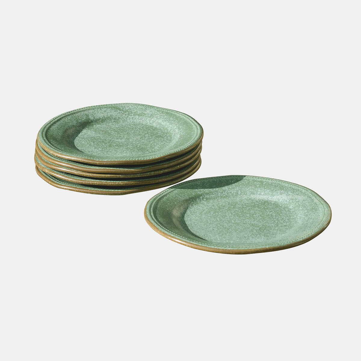 LOBERON Dessertbord set van 6 Norrvik groen