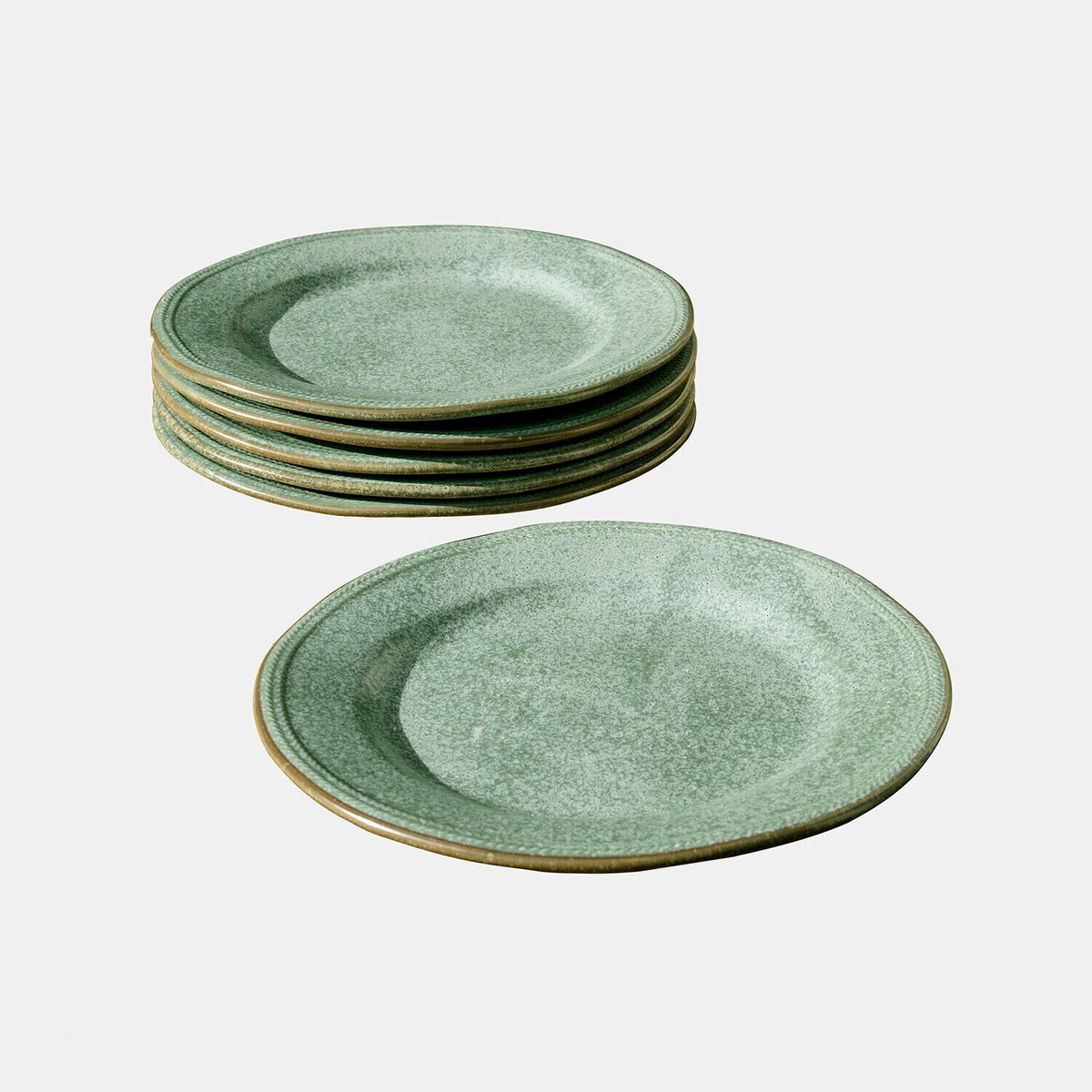 LOBERON Bord set van 6 Norrvik groen
