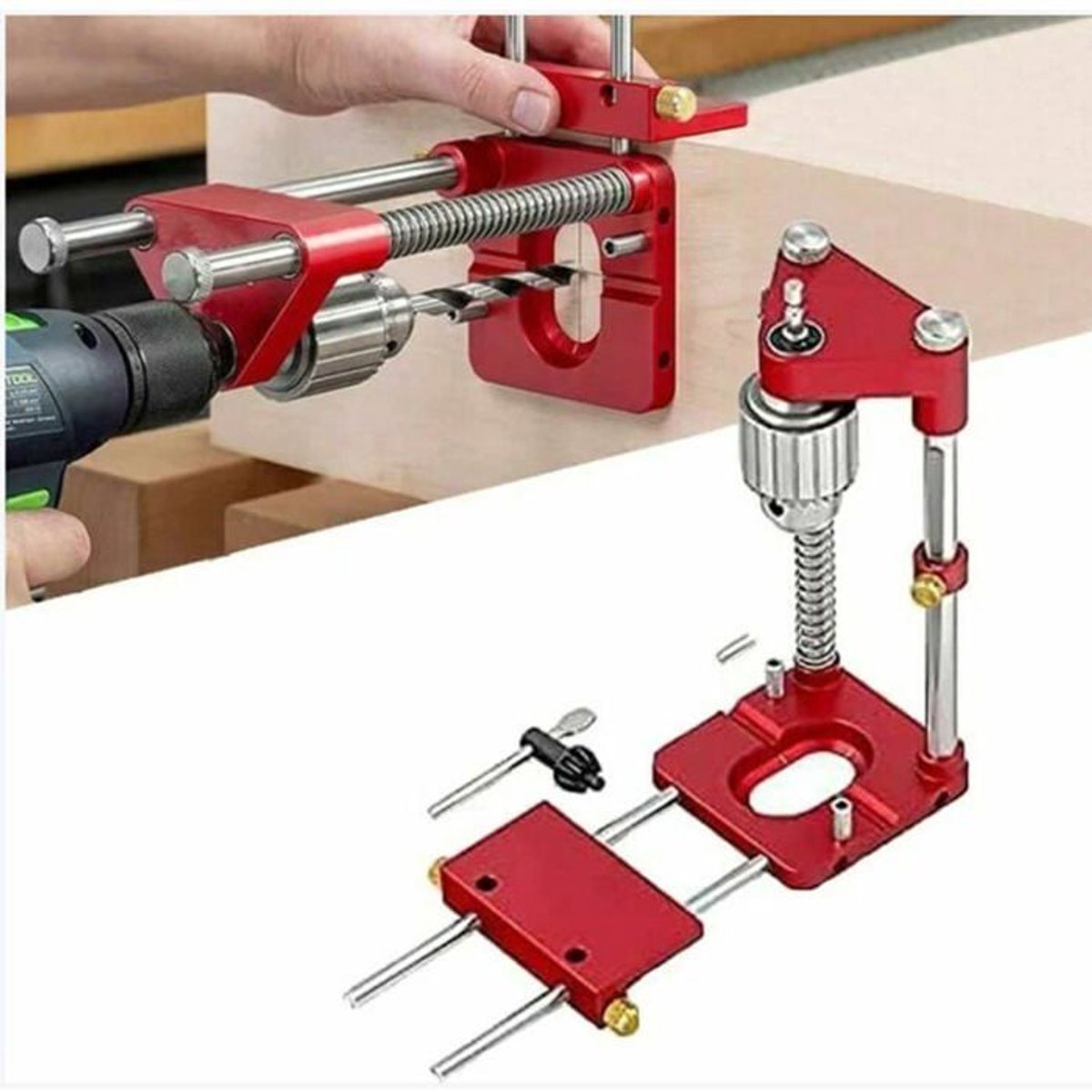 Beste positioneringsgereedschap voor houtboren, verstelbaar positioneringsgereedschap voor ponsen, boormalgeleiderail, positioneringsgereedschap voor houtboren