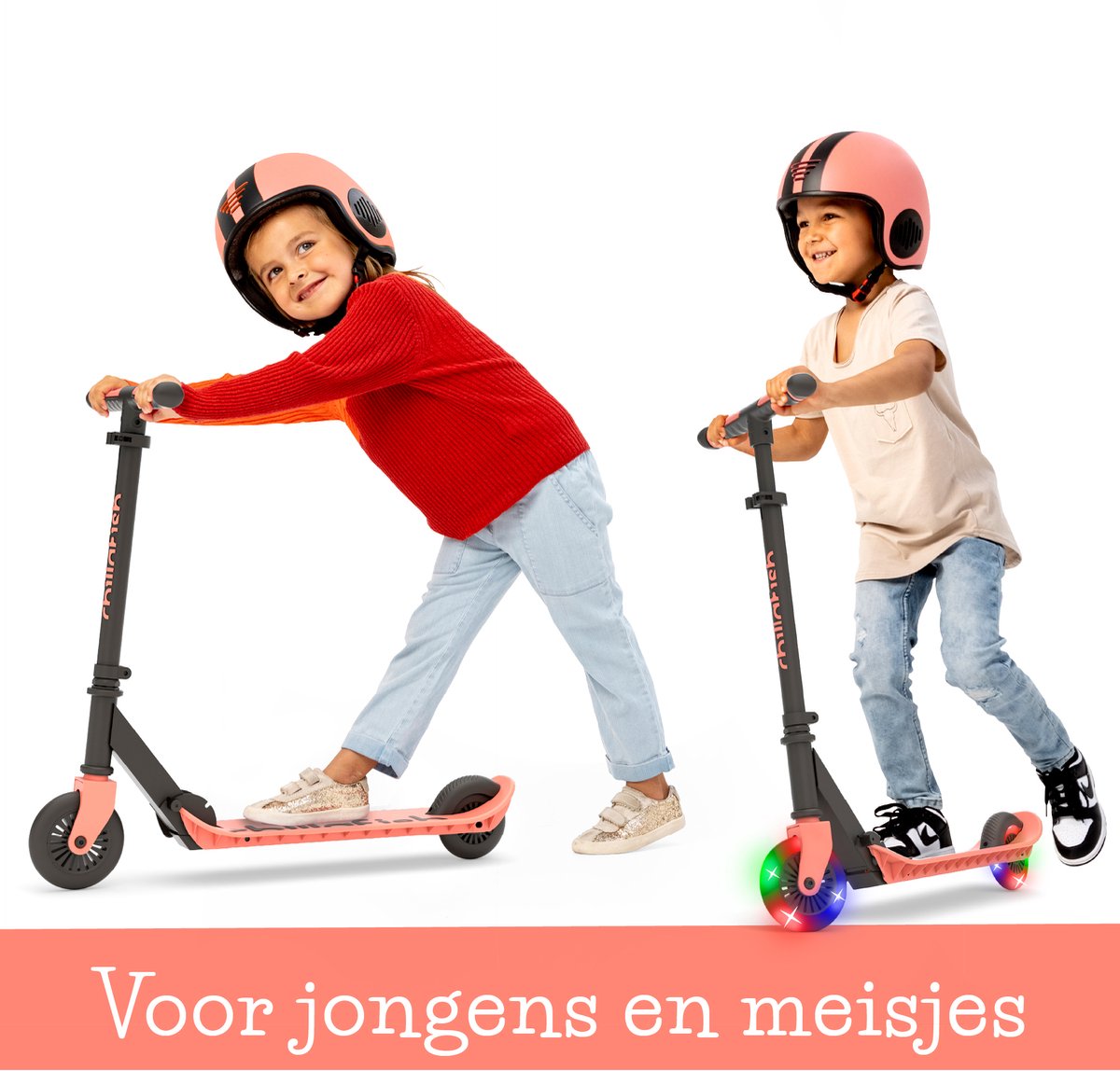 Chillafish Kinderstep jongens en meisjes vanaf 5 jaar met LED wielen - Roze - Step met verstelbaar stuur en voetrem - Opvouwbaar en lichtgewicht met ABEC-5 wielen - Geen batterijen nodig - Model Flexxi Glow — afbeelding 7