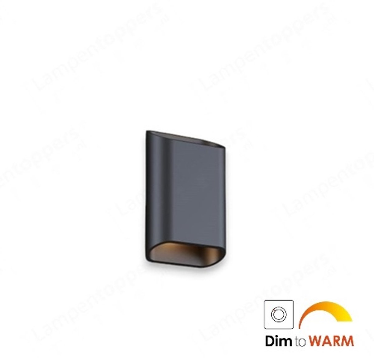 Artdelight Wandlamp Diaz-S Zwart Led 2 x 3Watt IP65 Dim To Warm
