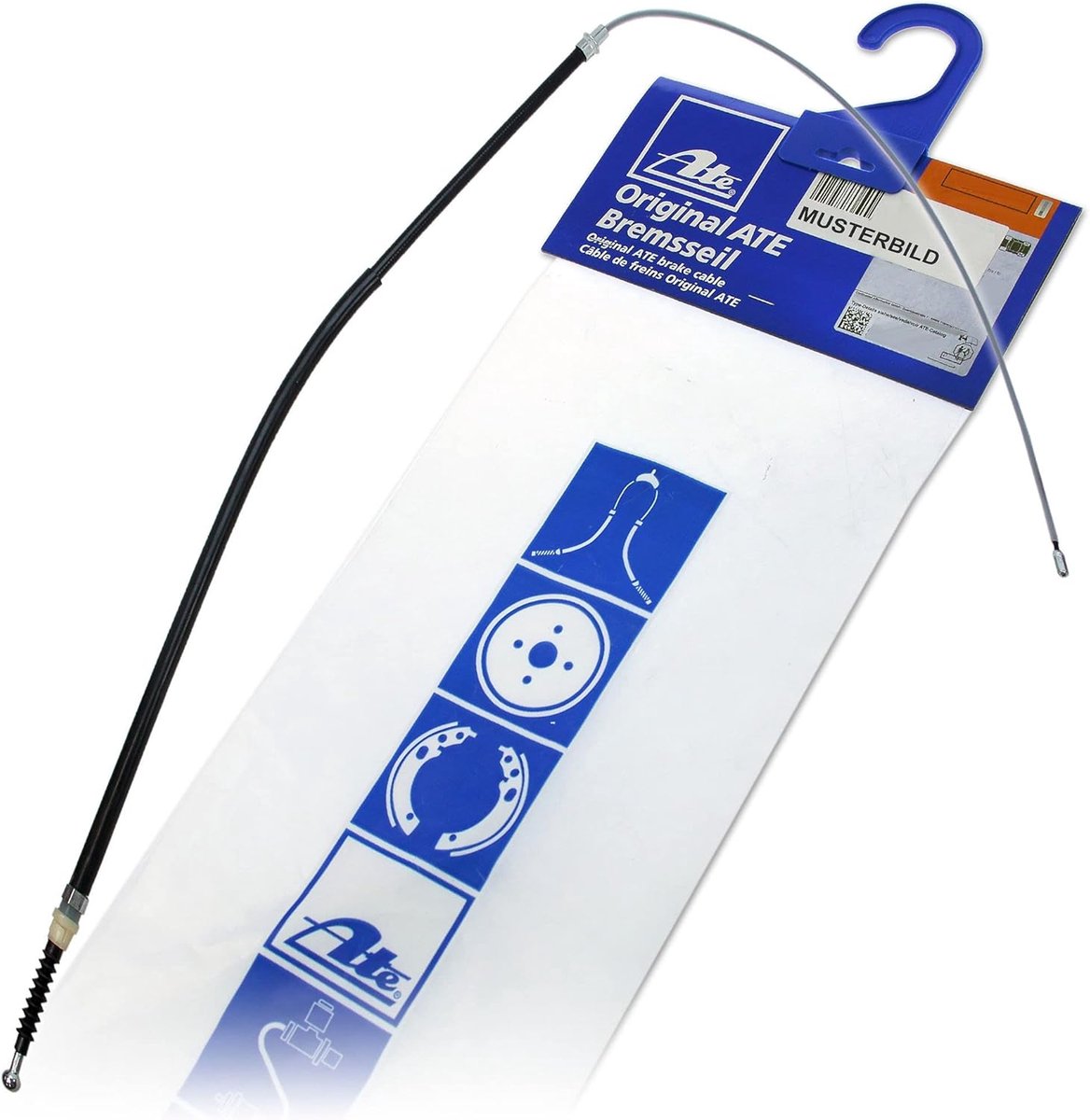 Remkabel Auto - Parkeerremkabel - Veilig Remmen - Gegalvaniseerd Staal - 1305 mm Lengte - Zwart
