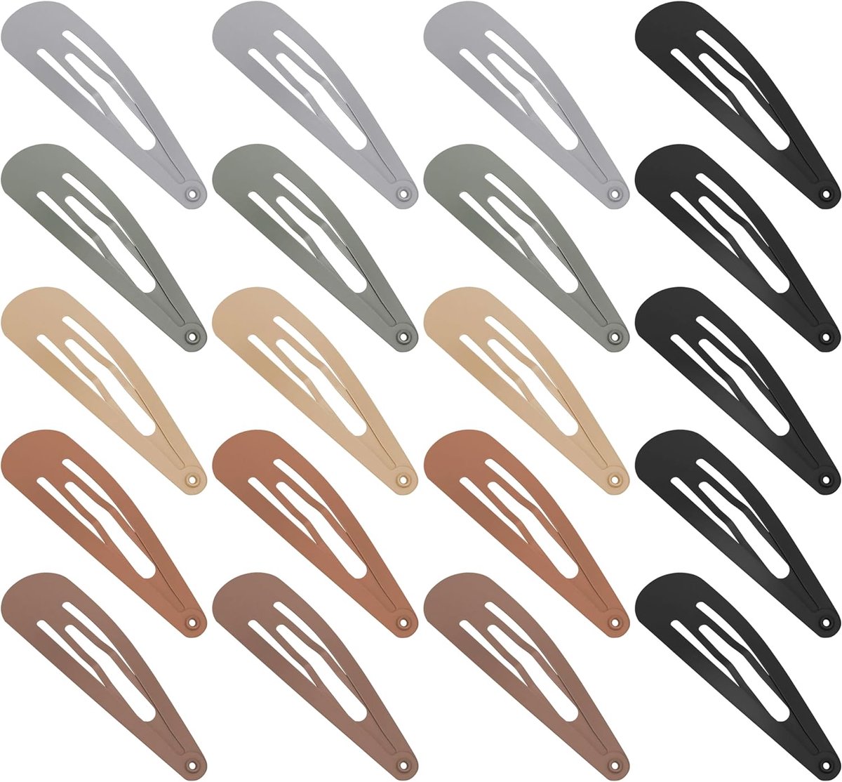 Metalen Haarspelden - Kleurrijke Clips - Haar Styling - Matte Afwerking - 5.8 cm - Donker