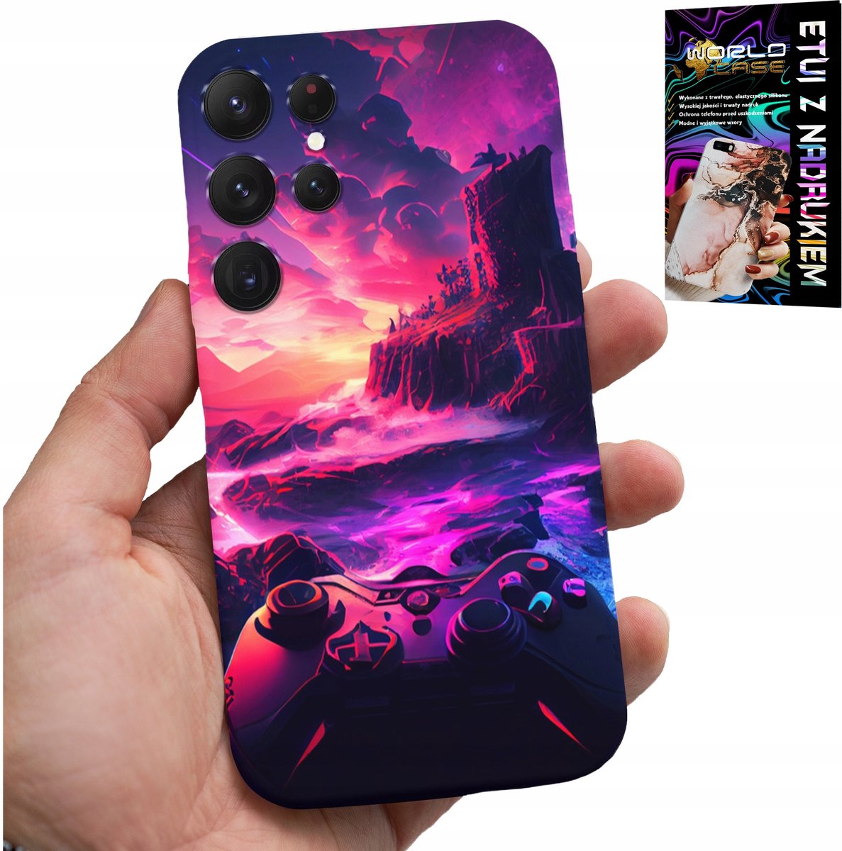 HOESJE VOOR SAMSUNG GALAXY S22 Ultra - HOESJE VOOR GAMERS, MET GAME-PATRONEN, CADEAU