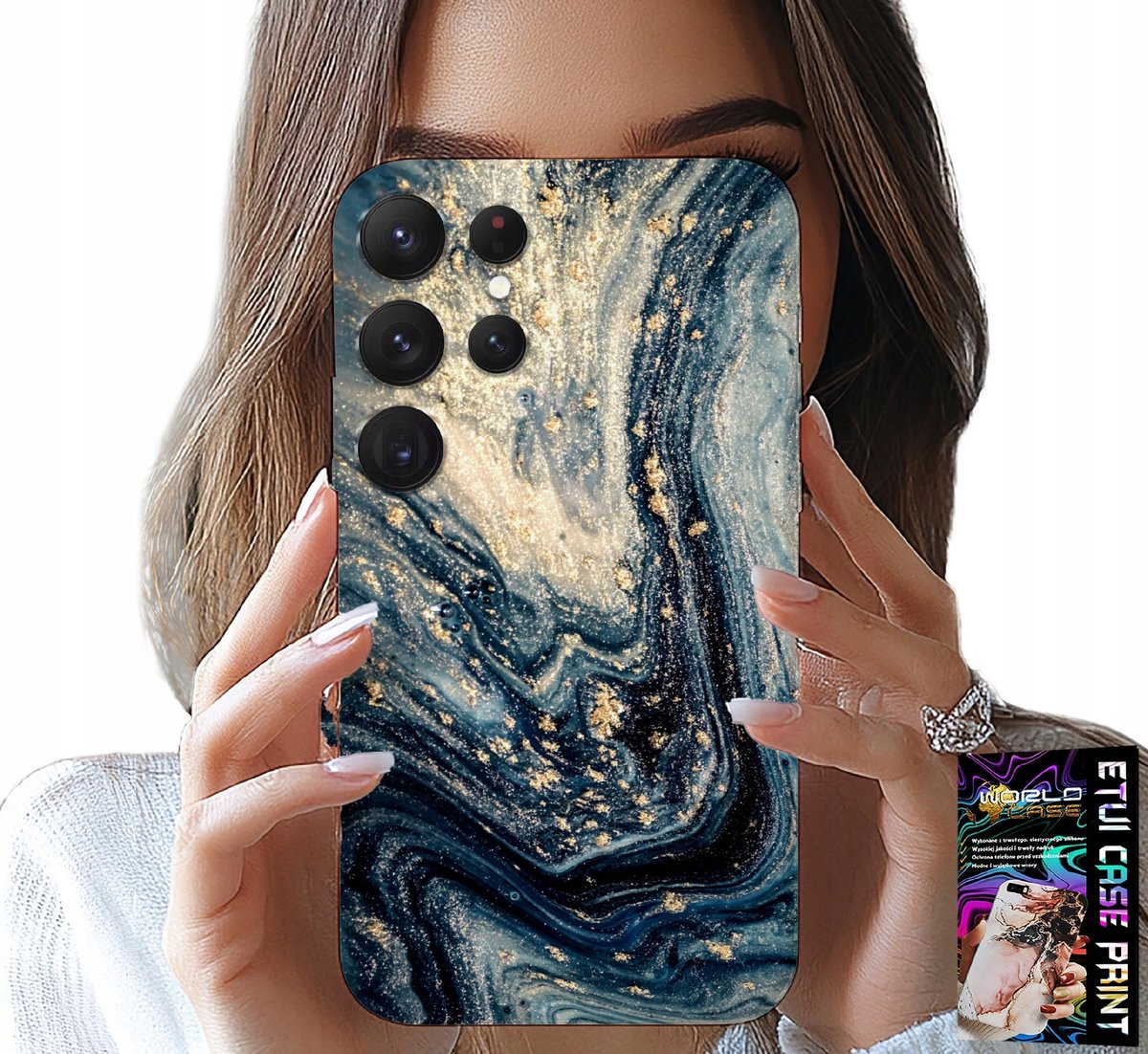 HOESJE VOOR SAMSUNG GALAXY S22 Ultra - ELEGANT STEENPATROON
