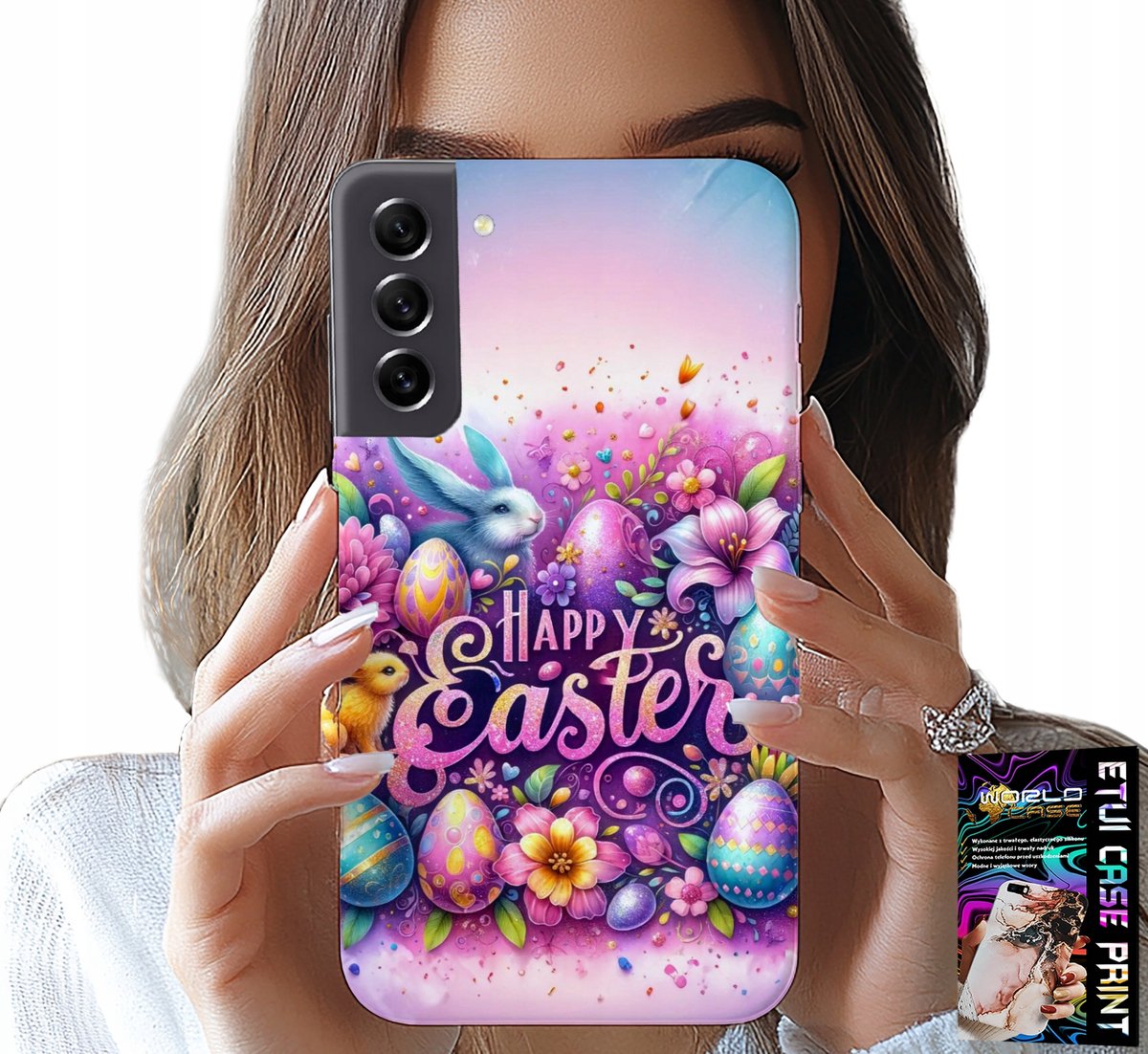 HOESJE VOOR SAMSUNG GALAXY S22 - HAPPY EGGS, PASEN, EIEREN