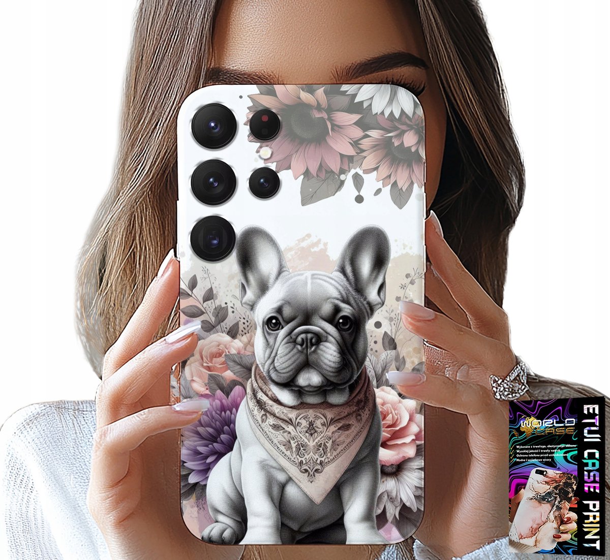 HOESJE VOOR SAMSUNG GALAXY S23 Ultra - BULLDOG BULLDOGS HONDEN HONDENRASSEN ACHTERKANT
