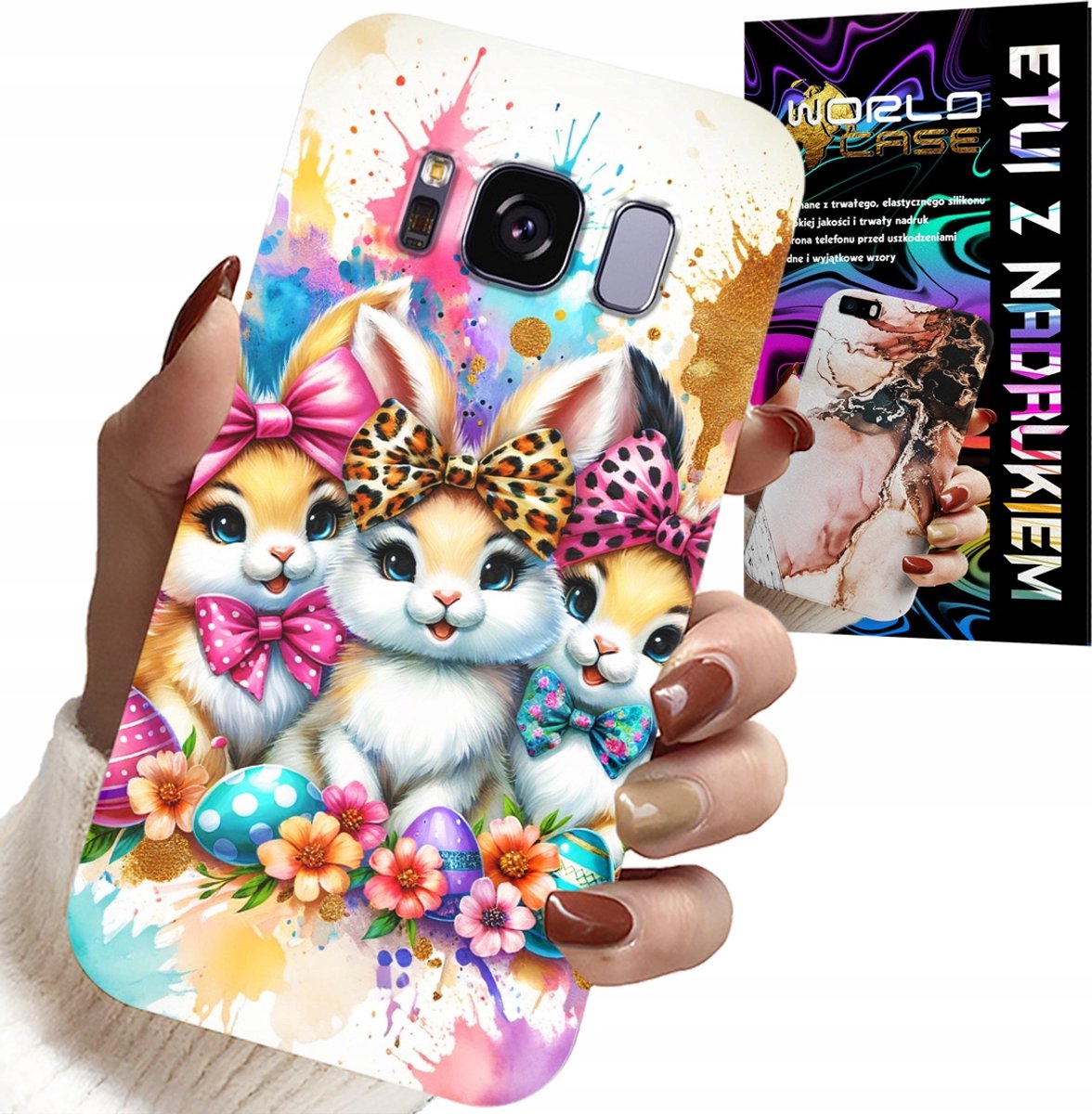 HOESJE VOOR SAMSUNG GALAXY S8 - KONIJNTJES, KERST, KONIJN, PASEN