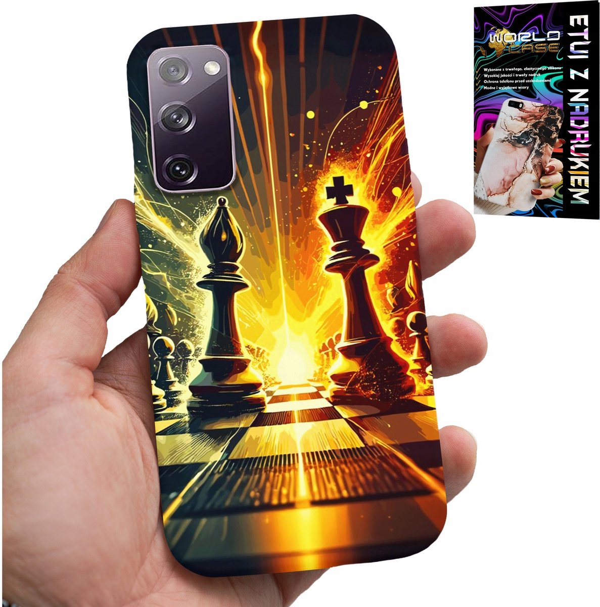 HOESJE VOOR SAMSUNG GALAXY S20 FE - SCHAAKBORD, VOOR SCHAATPIONNEN