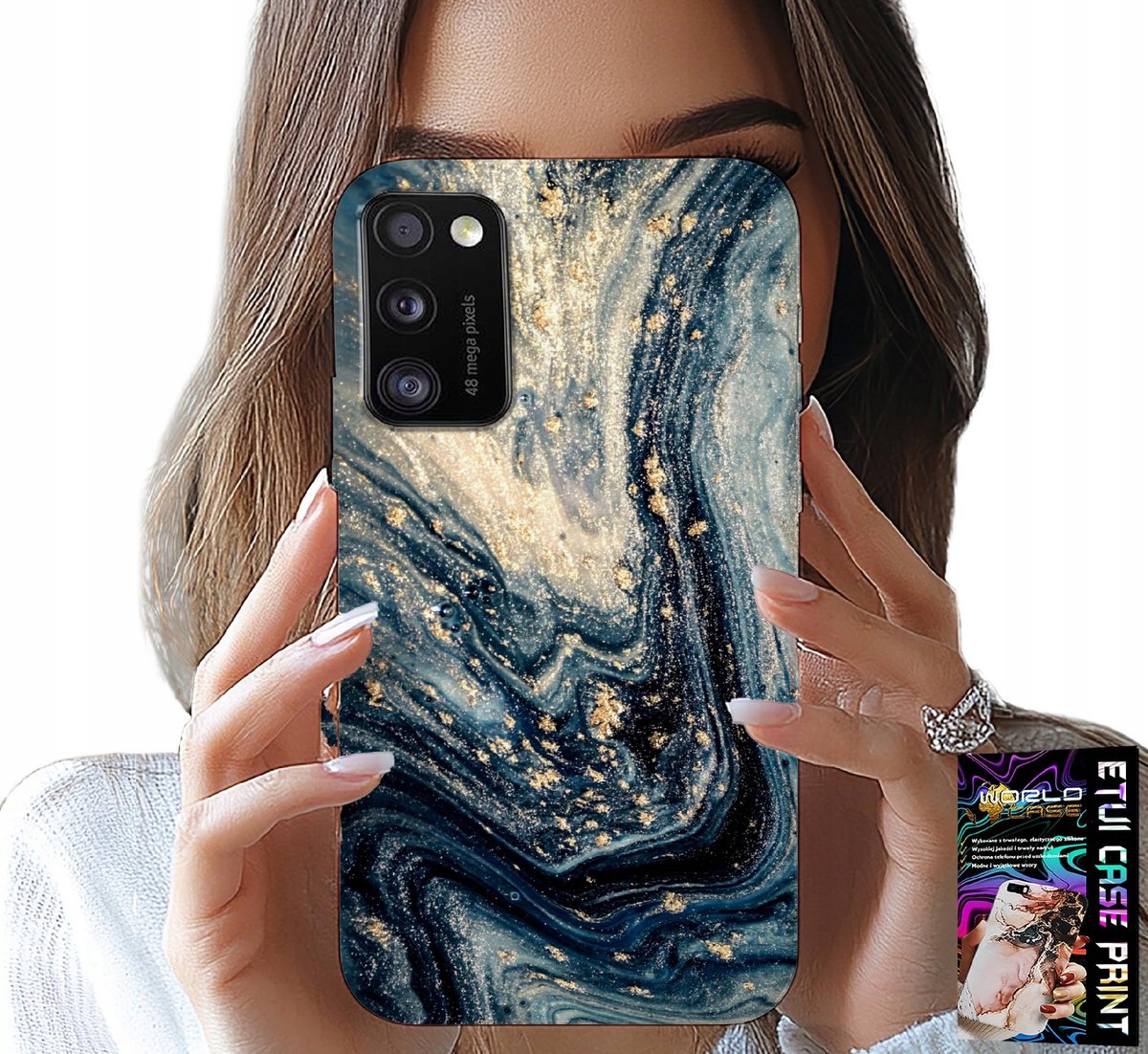 HOESJE VOOR SAMSUNG GALAXY A41 - ELEGANT STEENPATROON