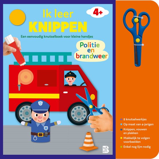 Ik leer knippen 1 - Ik leer knippen: Politie en brandweer - cover
