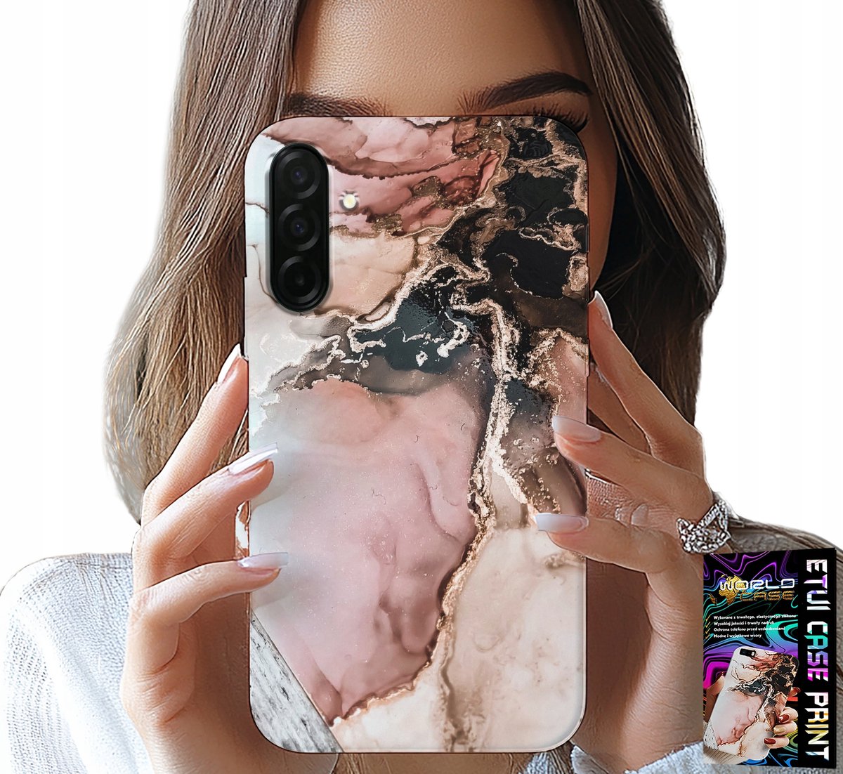 HOESJE VOOR SAMSUNG GALAXY A56 5G - ELEGANT MARMERMODE + GLAS