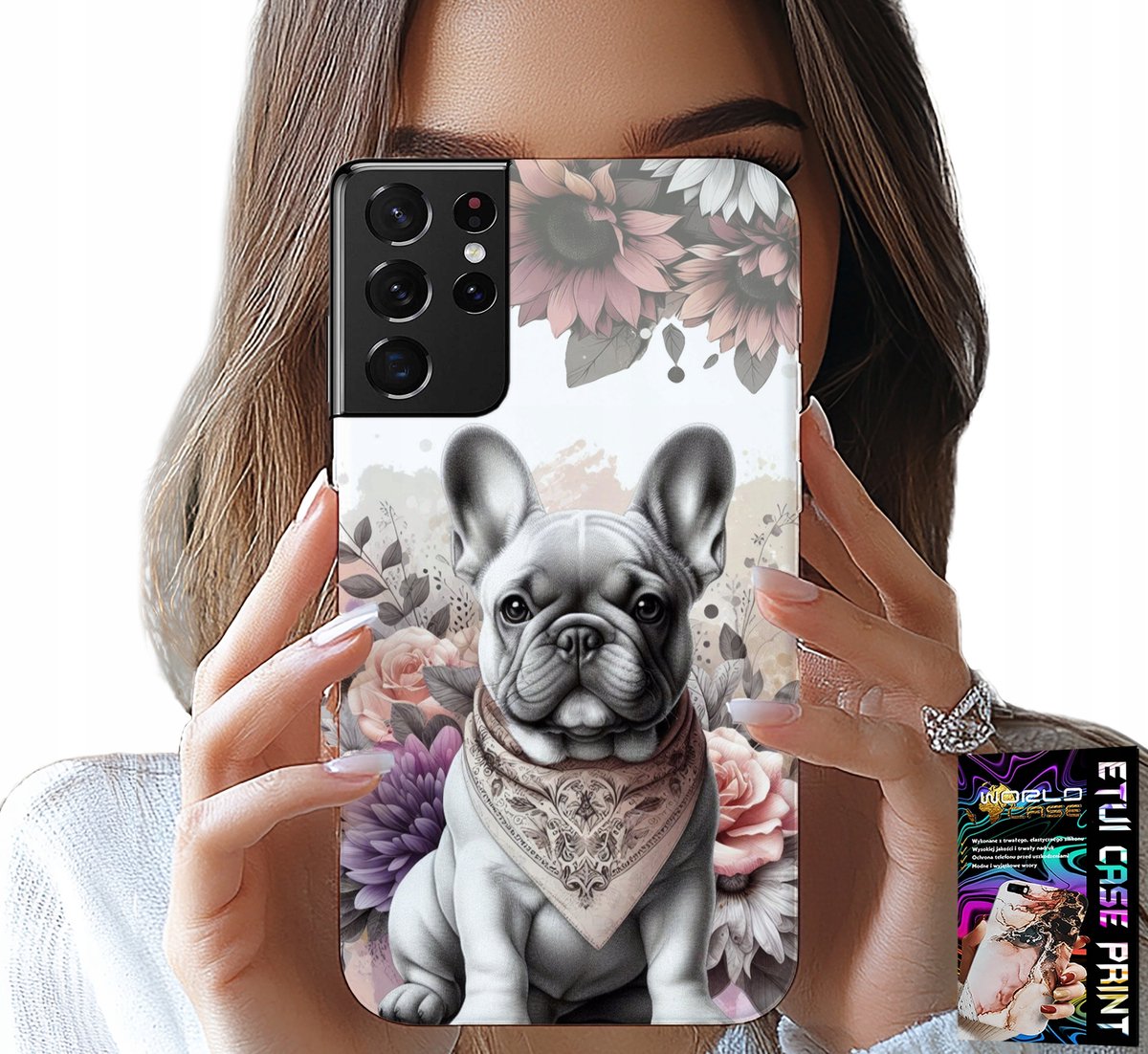 HOESJE VOOR SAMSUNG GALAXY S21 Ultra - BULLDOG BULLDOGS HONDEN HONDENRASSEN ACHTERKANT