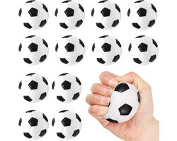 Anti-stressbal - 12 stuks - Stressbal Voetbal - Fidget Squishy - knijpbal - Sensomotorische Stimulatie - Angstverlichting - verbeter de focus - voor Kinderfeestje & WK EK Themafeest - 5 cm