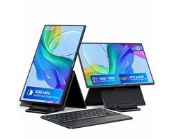 Blackview Table 10 Portable Monitor + Toetsenbord - 23,8 Inch Full HD Draagbare Monitor - Draagbaar Scherm met USB-C & HDMI - Plug & Play