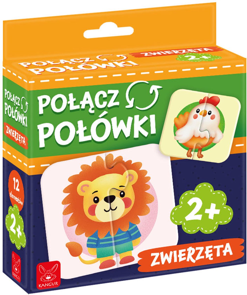 Verbind de dierenhelften - puzzel
