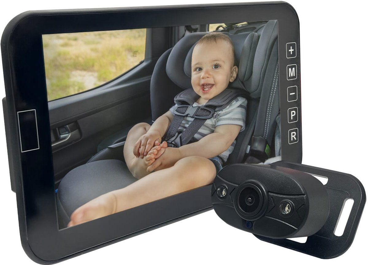 ProRide Baby Auto Monitor - 7 Inch HD - Baby Camera voor Auto - Nachtzicht - Complete Set - Bedraad - Extra Helder Scherm