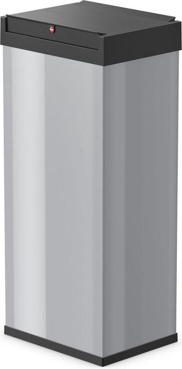 Goedkoopste Hailo Big-Box Swing XL Prullenbak - 52 l - Zilver