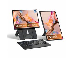 Blackview Table 9 Portable Monitor + Toetsenbord - 16 Inch Full HD Draagbare Monitor - Draagbaar Scherm met USB-C & HDMI - Plug & Play - Incl. Beschermhoes