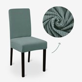 Waterdichte stoelhoezen voor eetkamerstoelen Stretch PU-leer Eetkamer keuken stoelhoezen, verwijderbare wasbare anti-stof stoel zitkussen hoezen (Color : #1, Size : 4 stukken