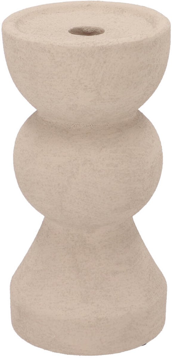 Daan Kromhout - Kaarsenhouder - Kandelaar - Florence - Sand - Keramiek - Cementlook - 21 cm