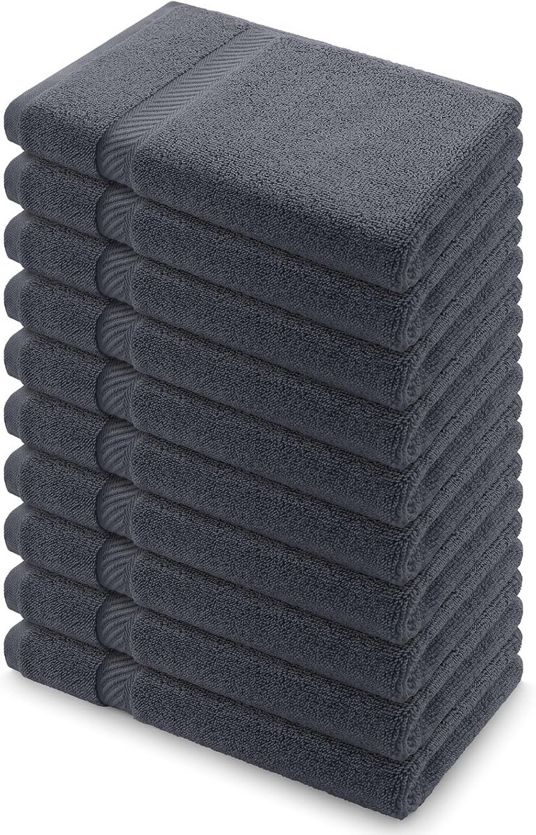 Gastendoekjes Set van 10 - 100% Katoen, Zacht & Absorberend, 30x50 cm