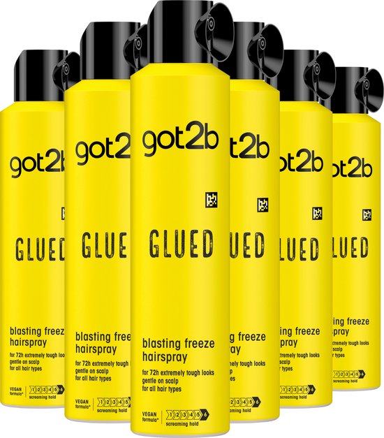 Got2b Glued haarspray – ultra-sterke fixatie – 6x 300ml