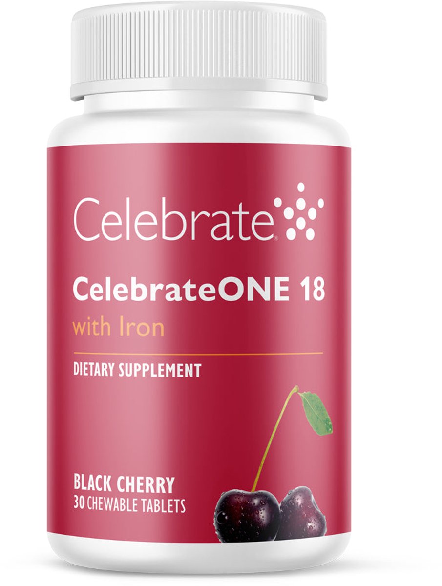 CelebrateONE 18 multivitamine met IJzer 18mg - maagverkleining/gastric bypass - 30 kauwtabletten