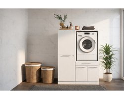 Arkon - Wasmachine Bijkeuken kast - 162 cm hoog - wit