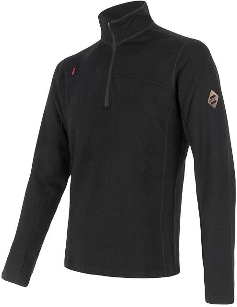 Sensor Outdoor Kleding Merino Upper Lange Mouw Heren Outdoor Shirt – Large Zwart