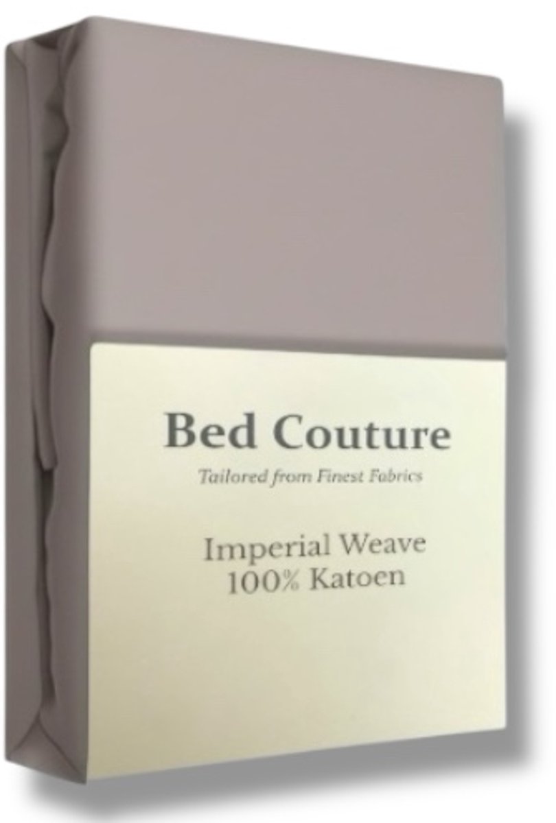 Bed Couture - Hoeslaken van 100% Katoen - Tweepersoons 160x200cm - Hoekhoogte 30cm - Ultra Zacht en Duurzaam - Taupe
