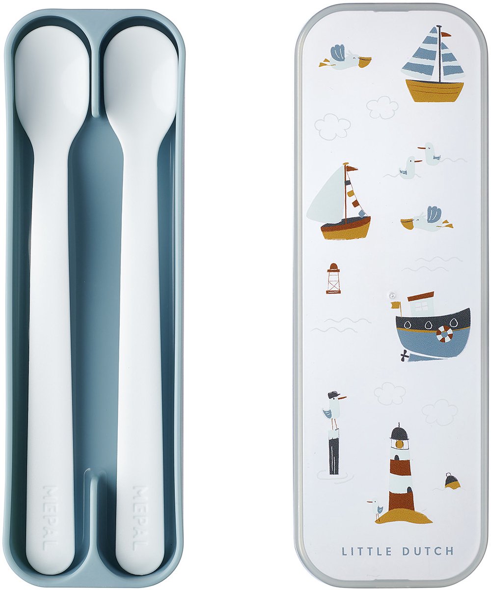 Mepal Mio babylepel – Set van 2 – Lange steel – Kinderservies – Sailors Bay